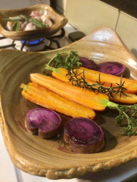 紫芋は友作くんの。