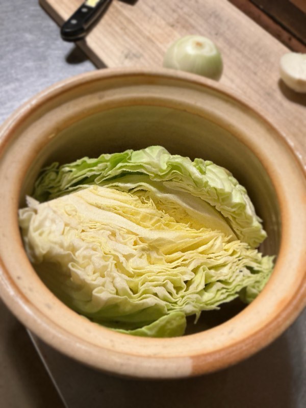 キャベツ半玉使います